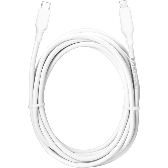 Best Buy essentials™ - BE-MLC922W 9’ Lightning to USB-C Charge-and-Sync Cable - Picture 1 of 6